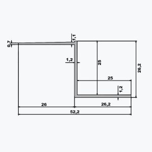 TEMPOLISTEL® B106 Hulfugeprofil til gipspladen BA 25 - Billede 2