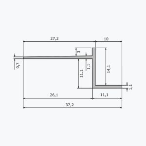 TEMPOLISTEL® A102 Hulfugeprofil - Billede 2