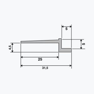 TEMPOLISTEL® A103 Hulfugeprofil - Billede 2