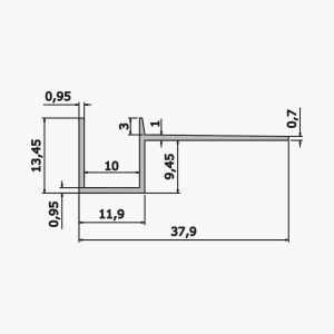TEMPOLISTEL® A108 Hulfugeprofil - Billede 2
