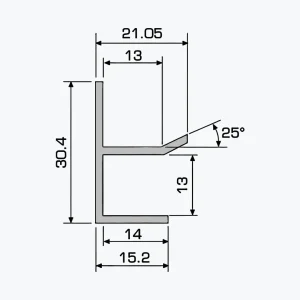 TEMPOLISTEL® A115 U-profil til gipsplader - Billede 2