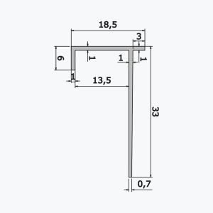 TEMPOLISTEL® A118 Gipspladens profil - Billede 2