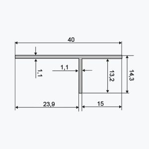TEMPOLISTEL® A134 T-profil - Billede 2