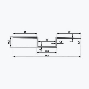TEMPOLISTEL® A136 Hulfugeprofil - Billede 2