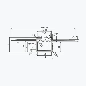 TEMPOLISTEL® A137 Flad LED-profil - Billede 2
