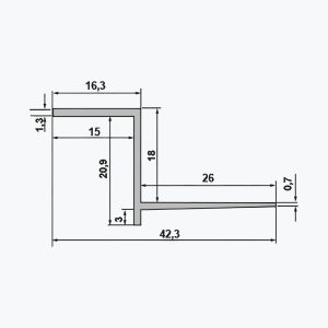 TEMPOLISTEL® B103 Hulfugeprofil til BA 18 - Billede 2