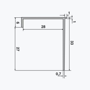 TEMPOLISTEL® B108 Stopprofil til gipspladen BA25 - Billede 2