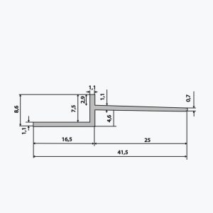 TEMPOLISTEL® B111 Bøjelig hulfugeprofil - Billede 3