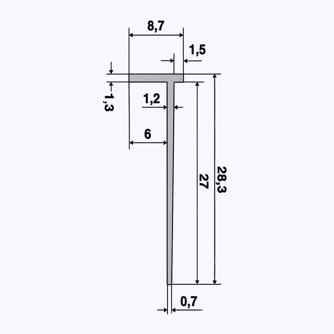 TEMPOLISTEL® B118 Afslutningsprofil til BA6 gipsvæg - Billede 2